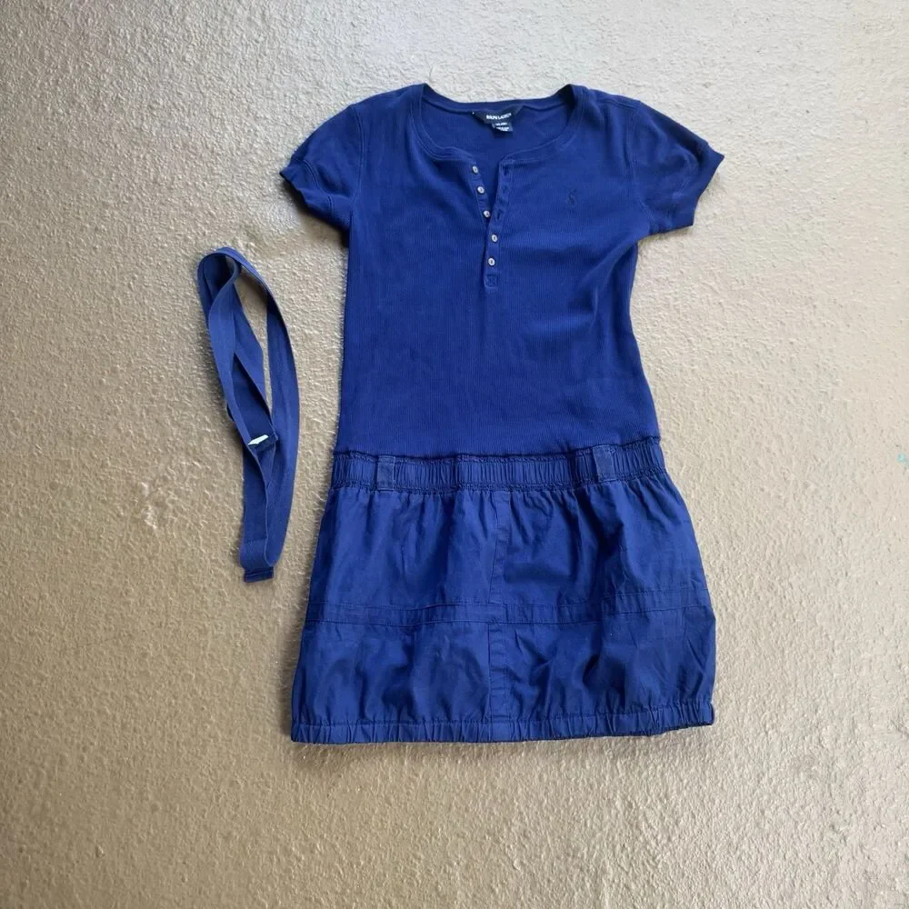 New Ralph Lauren Polo Blue Tennis Shortsleeve Cotton Dress Girls XL 16 Adult S - Picture 5 of 13